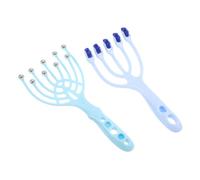 Massaggiatore Cuoio Capelluto a Cinque e Nove Denti 2 Pezzi in PP Acciaio | Pettine Cuoio Capelluto, Rotella Mobile, Rilassa e Favorisce Benessere, Uso Casa e Regalo