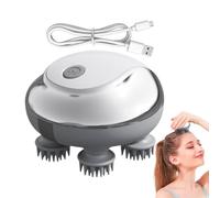 Massaggiatore del cuoio capelluto dei capelli, spazzola elettrica per la testa, strumento di massaggio a secco e umido, nodi in silicone di rotazione a modalità che stimolano l'attivazione foli