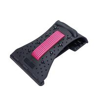 Massaggiatore di trazione a forma di arco del collo, correttore elastico cervicale/lombare, rilassamento del collo e sollievo dal dolore (colore: nero + rosa, dimensioni: 38,5 x 16,8 cm)
