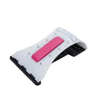 Massaggiatore di trazione a forma di arco del collo, correttore elastico cervicale/lombare, rilassamento del collo e sollievo dal dolore (colore: bianco + rosa, dimensioni: 38,5 x 16,8 cm)