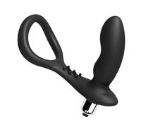 MASSAGGIATORE DILDO VIBRATORE ANALE CON ANELLO FALLICO VIBRANTE PER LA PROSTATA