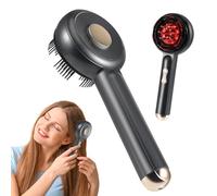 Massaggiatore elettrico 4 in 1, spazzola massaggiante per cuoio capelluto con microcorrente EMS e luce rossa, 3 modalità di massaggio, dispenser di olio per capelli, 6 ml, spazzole massaggianti per