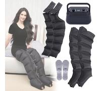 Massaggiatore elettrico a 6 cavità, con compressione ad aria, stivali a compressione, strumento per rilassare tutto il corpo, braccia, gambe, per massaggi completi del corpo, pressoterapia, drenaggio