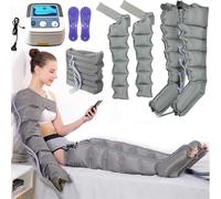 Massaggiatore elettrico a compressione ad aria per gambe, braccia, vita e piedi, stivali per pressoterapia a 6 camere per migliorare la circolazione e il recupero