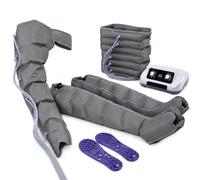Massaggiatore elettrico a compressione ad aria, stivali per pressoterapia con fasce per braccia, gambe, vita e piedi, per drenaggio linfatico e circolazione (Machine+2 gambe+2 bracci vita)