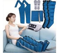 Massaggiatore elettrico a compressione d'aria, massaggiatore per drenaggio linfatico a 6 cavità, stivali per pressoterapia per linfedema della vita, delle gambe, circolazione, gonfiore, soll