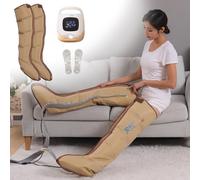 Massaggiatore elettrico a compressione d'aria per gambe con funzione di riscaldamento, sistema di recupero della compressione d'aria, massaggiatore per il corpo a compressione d'aria a 5 cavità c