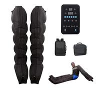 Massaggiatore elettrico a pressione d'aria Massaggiatore a pressione d'aria per gamba per funzione di temporizzazione del ciclo Stivali di recupero Macchina per massaggio linfatico (Black(6 Cavity) S)