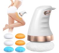 Massaggiatore elettrico anticellulite con 6 colori, testa in tessuto intercambiabile per addominali, glutei, gambe, massaggio cellulite, lipedema, massaggiatore per pelle, sollevamento, rassodamento e