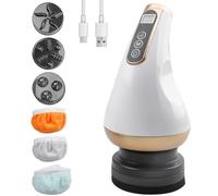 Massaggiatore elettrico cellulite: massaggiatore anti-cellulite con 3 teste in tessuto e 3 testine massaggianti per pancia, gambe, massaggio cellulite, sollevamento della pelle, tonificazione e