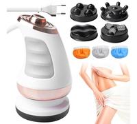 Massaggiatore elettrico cellulite: massaggiatore anti-cellulite con 3 teste in tessuto e 5 testine massaggianti per pancia, gambe, massaggio cellulite, sollevamento della pelle, tonificazione e