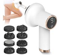 Massaggiatore elettrico cellulite, massaggiatore anticellulite, portabilità anticellulite, con 8 accessori intercambiabili, tonificante, allevia la stanchezza per gambe, collo, spalle, vita, addome