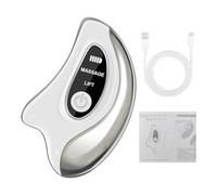 Massaggiatore elettrico del viso,Dispositivo 2 in 1 per il massaggio del viso,Strumenti di Gua Sha per il viso | Per la casa Viaggio routine quotidiana notturno professionale impegnato viaggiatori