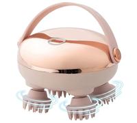 Massaggiatore elettrico per cuoio capelluto per la crescita dei capelli, terapia della luce rossa, massaggiatore per la testa e lo stress rilassante, scrubber impermeabile per cuoio capelluto con