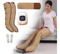 Massaggiatore elettrico per gambe a compressione d'aria con funzione riscaldante, per drenaggio linfatico, massaggiatore plantare, stivali per il recupero del drenaggio linfatico e della circolaz