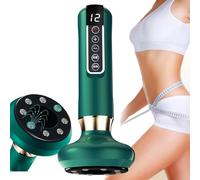 Massaggiatore Elettrico Per Grassi, Dispositivo Di Aspirazione A Pressione Negativa, 12 Livelli Di Aspirazione + 12 Livelli Di Riscaldamento, Per Addome, Vita, Braccia, Gambe, Glutei Green