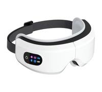 Massaggiatore elettrico per occhi con calore, pressione e vibrazione dell'airbag 16D, musica wireless, ricaricabile tramite USB, 100 ° F 42 ℃, regalo bianco per donne