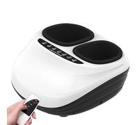 Massaggiatore elettrico per piedi | Massaggiatore piedi circolazione | con Doppia Azione Shiatsu e Calore | per Massaggio Plantare e Sollievo dalla Stanchezza con Controllo a Distanza (White)