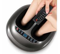 Massaggiatore Elettrico Per Piedi, Rulli Shiatsu, Airbag, 5 Programmi Black | Compressione Ad Aria 360°, Massaggio Profondo, 5 Modalità, 5 Intensità, Calore, 6 Timer, Telecomando, Fodere Lavabili
