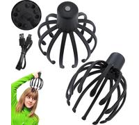 Massaggiatore elettrico per testa di polpo per cuoio capelluto, massaggiatore elettrico per cuoio capelluto con tre modalità di vibrazione, massaggiatore portatile per la testa e sollievo dallo stress