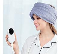 Massaggiatore Elettrico Riscaldante per La Testa per Sollievo dal Mal di Testa Elettrica Strumento di Sonno per Alleviare Il Mal di Testa E Lo Stress,Gray Blue