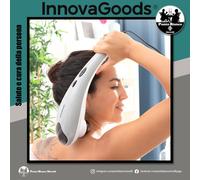 InnovaGoods® Massaggiatore manuale elettrico Halaxer, massaggio profondo e rilassante per tutto il corpo, con 3 testine intercambiabili, ideale per casa e lavoro.