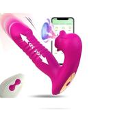 Massaggiatore elettrico, Ṥucchia e Lînguá Çlitòrīdè per Donna Vîbràtóri Clídórídè Dónnà, con 10 * 10 livelli di massaggio regolabili 100% impermeabile (rosa rossa1)