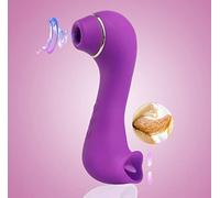 Massaggiatore elettrico，Ṥucchia e Lînguá Çlitòrīdè per Donna Vîbràtóri Clídórídè Dónnà, con 10 * 10 livelli di massaggio regolabiliṠèẍ TôyșṼibratṓrḙṗer Dònṅa Realistico100% impermeabile(Viola-1)