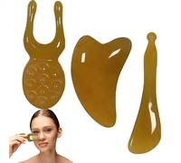 Massaggiatore facciale, 3 pezzi in resina, per la scultura manuale e la cura della pelle, accessorio di modellazione del viso, per routine di bellezza quotidiana del bagno, donne, uomini, spa