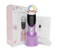 Massaggiatore facciale ricaricabile USB con display LED da 650mAh, dispositivo di bellezza, cura della pelle calda e fredda per uso domestico, regalo perfetto per le donne per vacanze e anniversari Ta