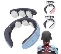 Massaggiatore for collo calore Massaggiatore elettrico portatile for spalle con cuscino massaggiante alta frequenza for collo, schiena, spalle, massaggio cervicale profondo casa for rilassamento ( Col