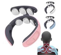 Massaggiatore for collo calore Massaggiatore elettrico portatile for spalle con cuscino massaggiante alta frequenza for collo, schiena, spalle, massaggio cervicale profondo casa for rilassamento ( Col