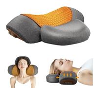 Massaggiatore for collo ricaricabile con calore e trazione, cuscino cervicale for alleviare il dolore, correttore di postura for l'ufficio domestico(grigio)