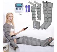 Massaggiatore For Gambe A 6 Cavità Con Compressione Ad Aria, Macchina For La Circolazione Sanguigna,Stivali Massaggianti Elettrici Compressione Aria(Grey,2 Legs+2 Arms+1 Waist)
