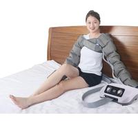 Massaggiatore For Gambe Con Drenaggio Linfatico A 6 Camere, Massaggiatore Elettrico A Compressione D'aria For Massaggio Avvolgente Caviglie E Polpacci Rilassamento(Grey,2Arms)