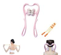 Massaggiatore for il collo, con massaggiatore for la schiena 2024 Rullo massaggiante for collo autoportante portatile con 6 sfere for alleviare il dolore al collo, alle spalle e alle gambe (Color : P