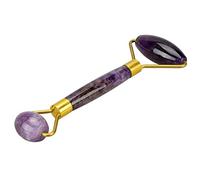 Massaggiatore for il viso in pietra di ametista Strumento for raschiare il rullo di giada viola Strumenti for massaggi dimagranti 1 pezzo (Color : Roller with box)