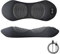 Massaggiatore for la schiena ricaricabile for alleviare il dolore - Tripla terapia portatile con trazione, vibrazione e riscaldamento(Black)