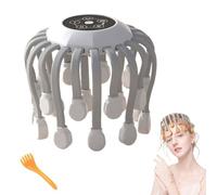 Massaggiatore for La Testa for Alleviare L'emicrania Con Musica, Vibra Calm, Massaggiatore for Il Mal Di Testa Con 20 Punti Vibranti, Massaggiatore Elettrico for La Testa E Il Cuoio Capelluto(bianca,S