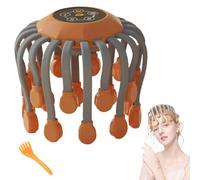 Massaggiatore for La Testa for Alleviare L'emicrania Con Musica, Vibra Calm, Massaggiatore for Il Mal Di Testa Con 20 Punti Vibranti, Massaggiatore Elettrico for La Testa E Il Cuoio Capelluto(Orange,U