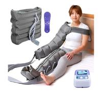 Massaggiatore Gambe a Compressione ad Aria - Per Circolazione e Relax Muscolare, Caviglie, Piedi, Braccia con Timer - Ideale Post-Allenamento, Viaggi o Lavoro Sedentario