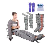 Massaggiatore Gambe a Compressione ad Aria - Per Circolazione e Relax Muscolare, Caviglie, Piedi, Braccia con Timer - Ideale Post-Allenamento, Viaggi o Lavoro Sedentario