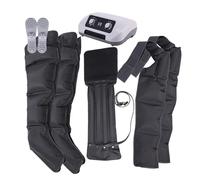 Massaggiatore Gambe a Compressione Aria 6 Celle, Stivali Pressoterapia Portatile per Recupero Muscolare, Drenaggio Linfatico e Circolazione, Pressione Regolabile per Polpacci, Cosce, Braccia