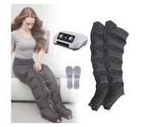 Massaggiatore Gambe a Compressione Aria 6 Celle, Stivali Pressoterapia Portatile per Recupero Muscolare, Drenaggio Linfatico e Circolazione, Pressione Regolabile per Polpacci, Cosce, Braccia