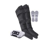 Massaggiatore Gambe a Compressione Aria 6 Celle, Stivali Pressoterapia Portatile per Recupero Muscolare, Drenaggio Linfatico e Circolazione, Pressione Regolabile per Polpacci, Cosce, Braccia