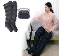 Massaggiatore Gambe Linfodrenante Pressoterapia per Casa per Gambe e Addome, 6 Camere d'Aria Pressoterapia Linfodrenaggio con Funzione di Cronometraggio, Dolore E Circolazione Migliorare