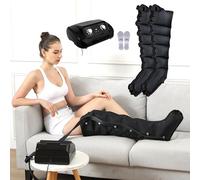 Massaggiatore Gambe - Pressoterapia per Casa Linfodrenaggio Stivali Di Compressione Dell'aria a 6 Camere, Braccia E Vita Per Pressoterapia Per Circolazione E Sollievo Dal Dolore