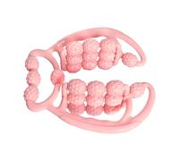 Massaggiatore Gambe, Rullo da Massaggio Polpacci 24 Ruote, Rullo per Massaggio Rilassante Muscolare Fitness in Plastica, Massaggiatore Circolazione Gambe, Cellulite Massager, Rosa