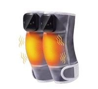 Massaggiatore Ginocchia 3in1 con Luce Rossa & Calore - Ginocchiera Elettrica 3 Livelli Vibrazione + Riscaldamento per Spalla/Gomito - Artrosi E Stress