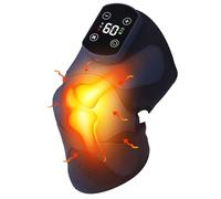 Massaggiatore Ginocchio Artrosi, Ginocchiera Massaggiante con 3 Livelli di Massaggio e Calore per Riscaldare Terapia, Ginocchiera Elettrica per Alleviare Dolori Articolari e Ginocchio Rigido